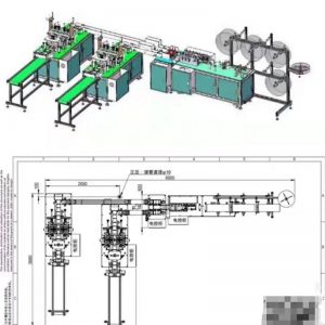 自動(dòng)口罩機(jī)_一托二口罩機(jī)整套3d2d圖紙外購(gòu)件清單bom電路圖plc程序