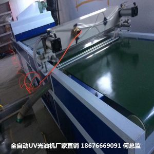 竹木纖維護墻板UV光油淋涂固化機瓷磚背景墻護墻淋涂線全套