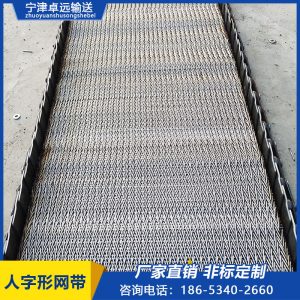 304不銹鋼人字形耐高溫網(wǎng)帶退火爐加密人字形大米烘干輸送機(jī)網(wǎng)帶
